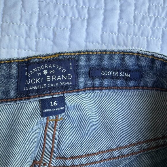 Lucky Brand Jeans Junior Cooper Slim Denim Leg Blue Jeans - 16 - Picture 3 of 5